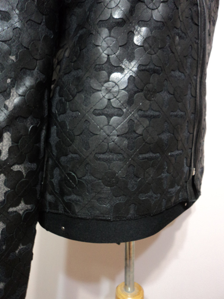 Black Leather Leaf Jacket for Women Design 06 Genuine Short Zip Up Light Lightweight