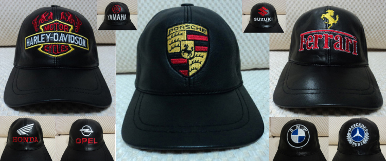 Leather Black Baseball Hat Cap [BUY 1 GET 1 FREE] Porsche Ferrari Harley Davidson ...