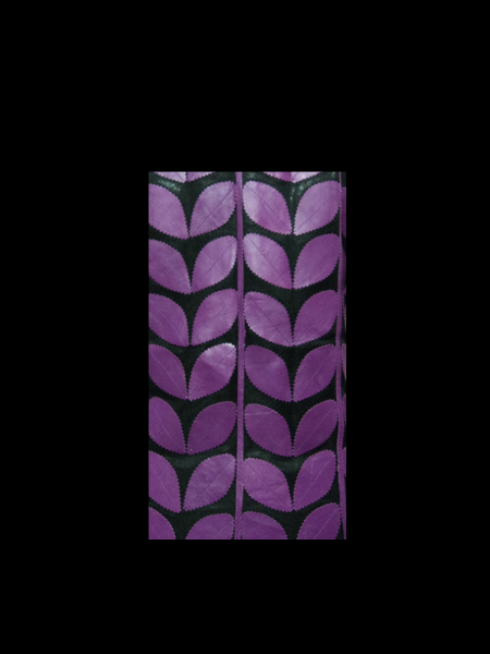 Womens Purple Leather Leaf Poncho